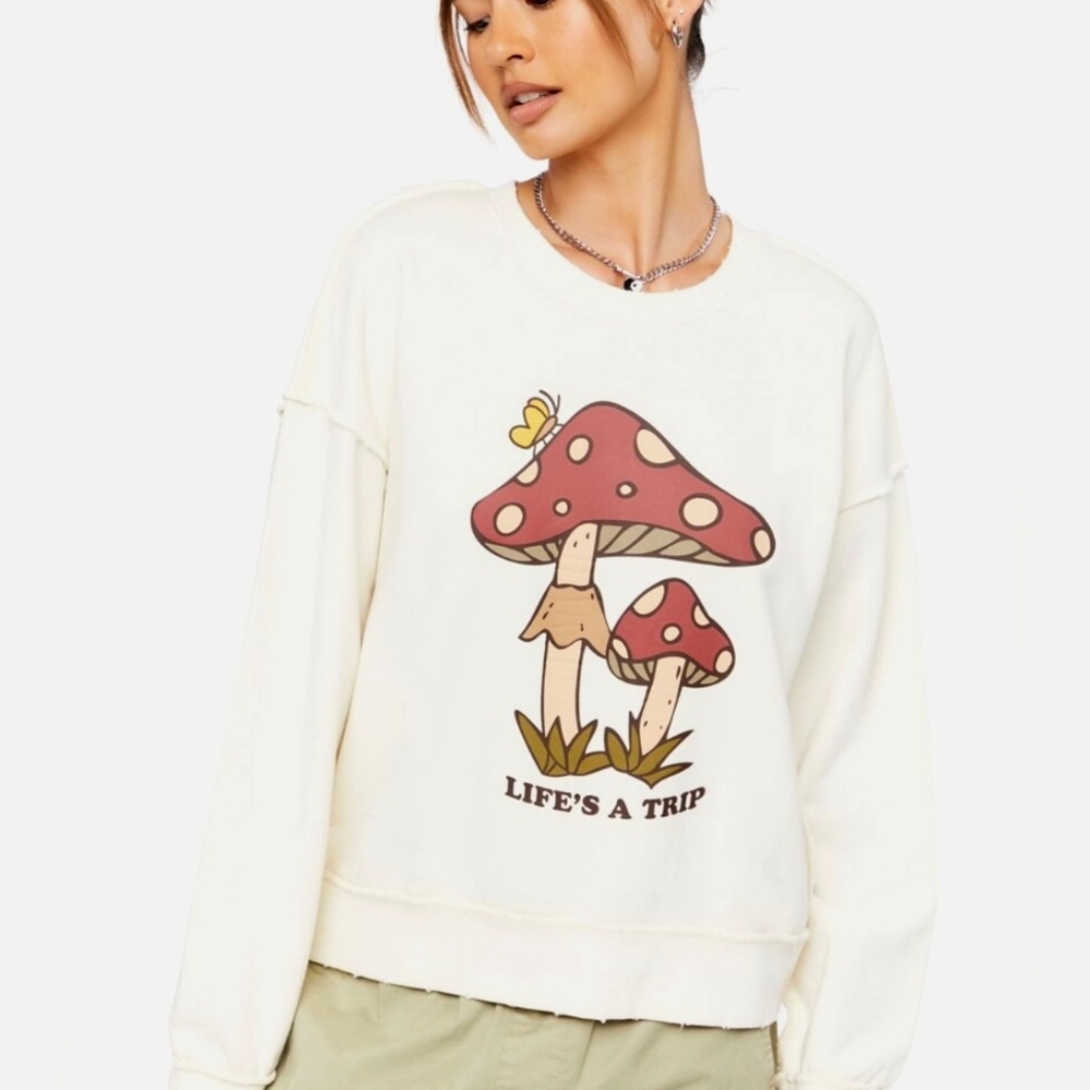 TheOneMFG Retro Mushroom  Sweatshirt 70s